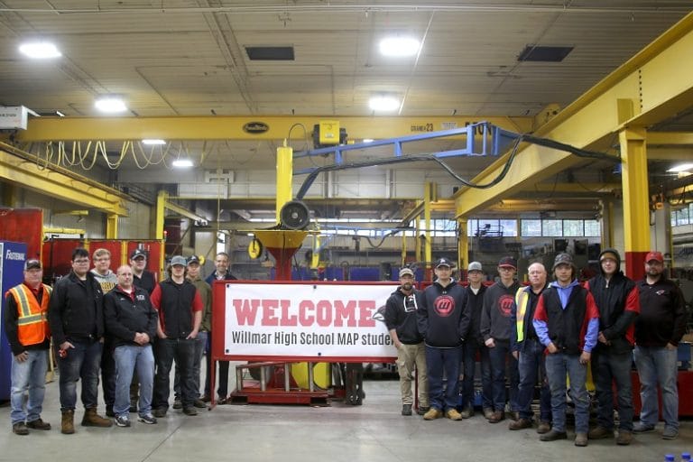 . The day started at Rotochopper with a facility tour, which was followed by visits to a steel mill and a job site. “The visits today will provide students an opportunity to see firsthand the full process of steel; from creation, to fabrication to final product”, shared Bill Pattison, Director of Business Development at West Central Steel, Inc. During their 8-day rotation at West Central Steel, Inc. and CMF, Inc., students are introduced to businesses and opportunities that are available in the fields of drafting, machine operating, layout/welding, painting and material handling. The program began in 2018 after several Willmar businesses saw a need for a program that would give students the opportunity to experience manufacturing professions hands-on and help students understand the opportunities that are available to them in the community. Mike Kroeker, Willmar Senior High MAP instructor, said, “The purpose of the program is to inform students of opportunities in these fields, introduce the business leaders to the potential employers, and help fill the void of skilled workers.” Patrick Burg, Director of Quality Assurance & Outside Processing at Rotochopper, led the group on a tour of Rotochopper’s manufacturing facility. Dylan Larson, a student in the program who is interested in the drafting and design field, commented, “I was impressed seeing how big the operation was at Rotochopper, and it was interesting to see all the different welds on the various pieces through the tour”. Following the tour Pattison shared, “Our goal with the program this year is to continue to build on what was started and developed last year. We want to expand the opportunities the program offers to the students and community, while providing a greater impact to both. Continuing to focus on developing more hands-on learning for the students provides additional interest in the program and supports greater connections to the process.” During manufacturing month, we'd like to join the chorus of manufacturers around the world encouraging young people to consider the great careers available to them in manufacturing. If you know of a student group that would like a tour, contact our Director of Community Relations.