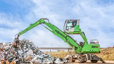 SENNEBOGEN Mobile 821E Series and Crawler Version of 640 Duty Cycle Crane Load and Compact Scrap