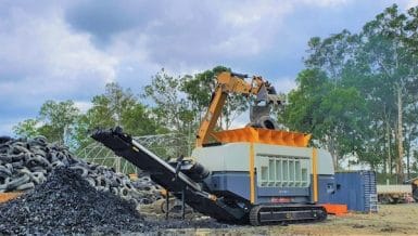 New UNTHA shredder for pioneering tire processor