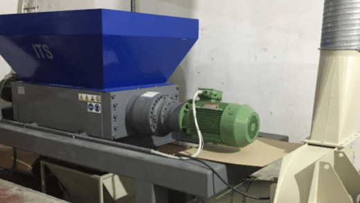 ITS Shredder installed in Cardboard Production Facility