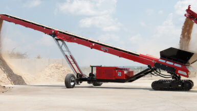 Rotochopper Adds 365R Tracked Radial Stacking Conveyor to Equipment Offering