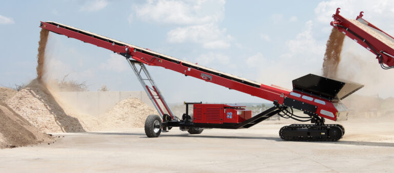 Rotochopper Adds 365R Tracked Radial Stacking Conveyor to Equipment Offering