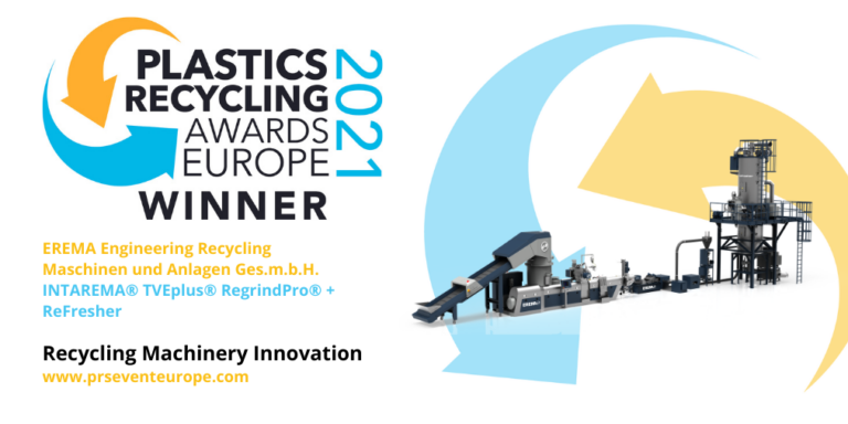 EREMA Awarded for the Recycling Machinery Innovation of the Year