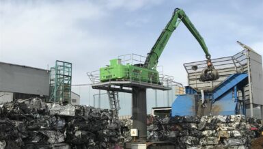 Metal Recycling In Japan: Material Handler Replaces Old Excavator