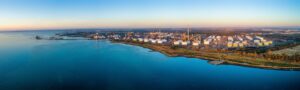 Refinery in sunshine