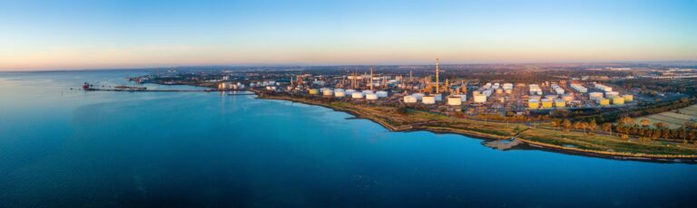 Refinery in sunshine