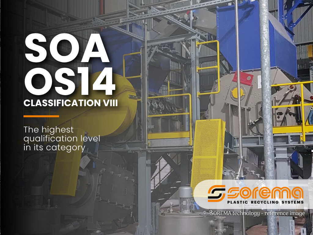 Sorema SOA OS14 Classification VIII certification - reference image of recycling plant machinery