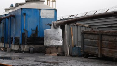 BAS Furnace Magnet mounted on a handling arm installed at an aluminium melting plant