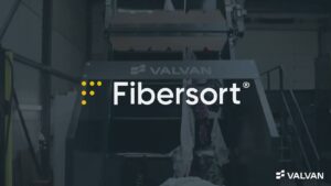 Fibersort textile sorting machine by Valvan with the Fibersort logo in front of the sorting unit